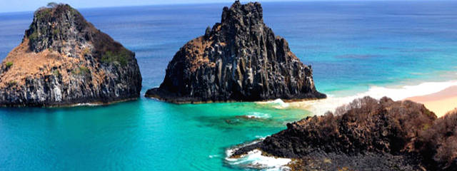 Playas de Fernando de Noronha (Pernambuco, Nordeste de Brasil) &copy; / Ilustración